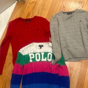 Girls Ralph Lauren polo sweater bundle excellent condition